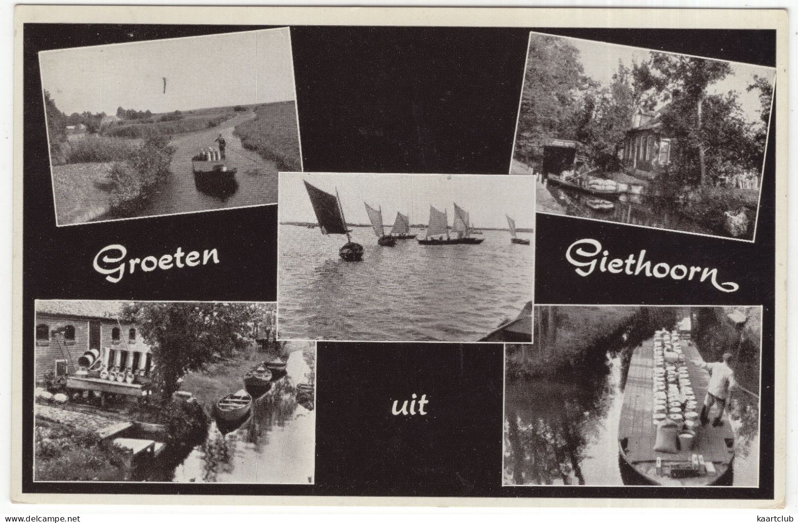 Groeten Uit Giethoorn - (Overijssel, Nederland) - 1958 - Giethoorn