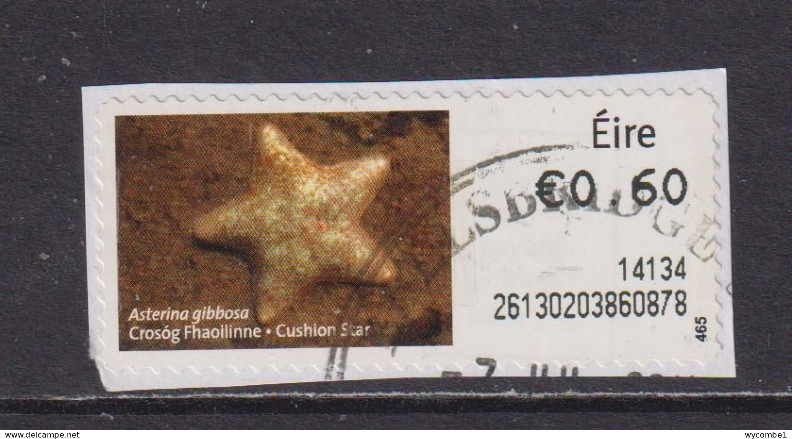 IRELAND  -  2013 Cushion Star SOAR (Stamp On A Roll)  CDS  Used On Piece As Scan - Used Stamps