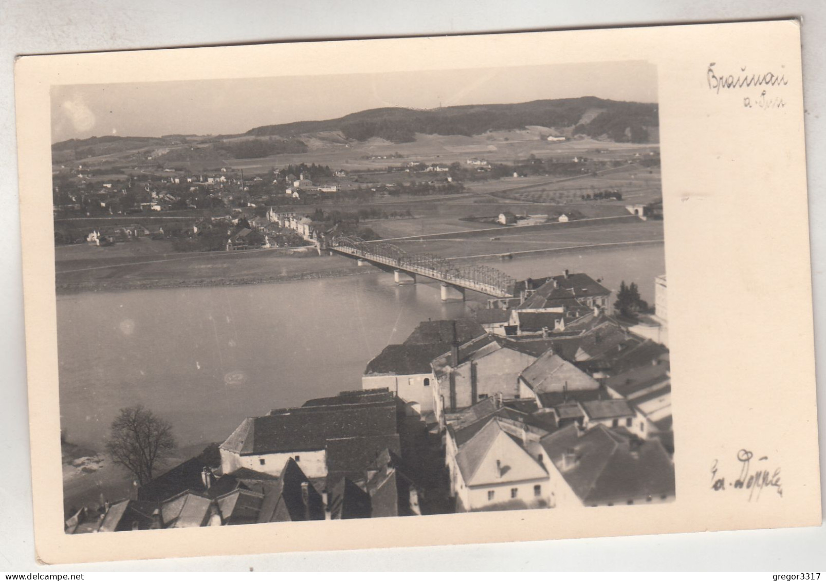 C7143) BRAUNAU Am INN - Blick über Häuser U. Brücke ALT - Braunau