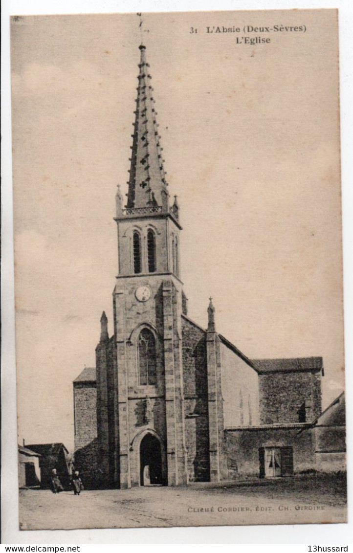 Carte Postale Ancienne L'Absie - L'Eglise - L'Absie