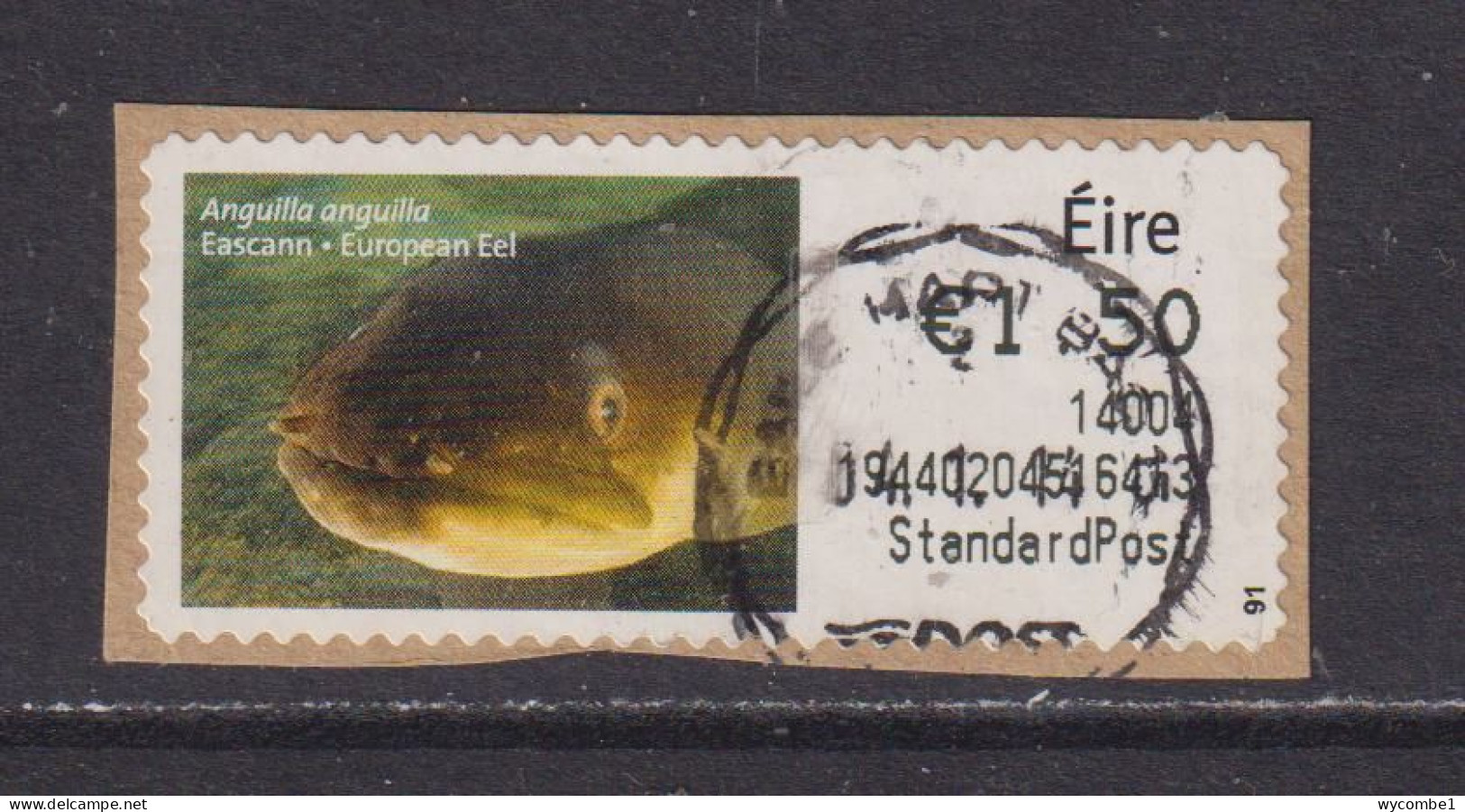 IRELAND  -  2013 European Eel SOAR (Stamp On A Roll)  CDS  Used On Piece As Scan - Oblitérés