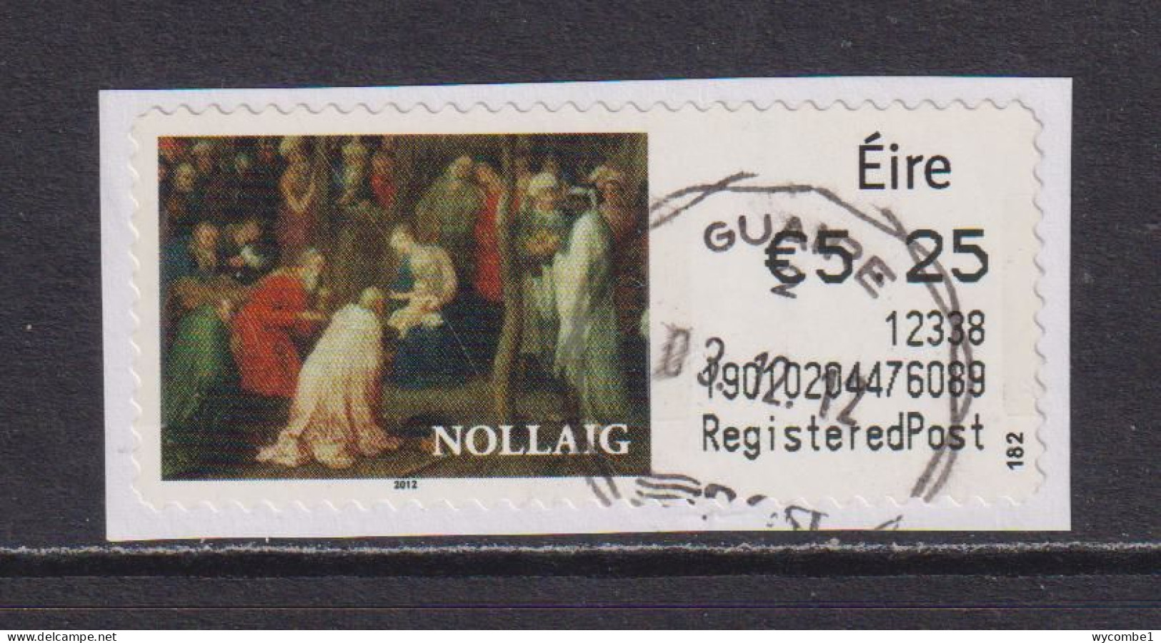 IRELAND  -  2012 Christmas SOAR (Stamp On A Roll)  CDS  Used On Piece As Scan - Oblitérés