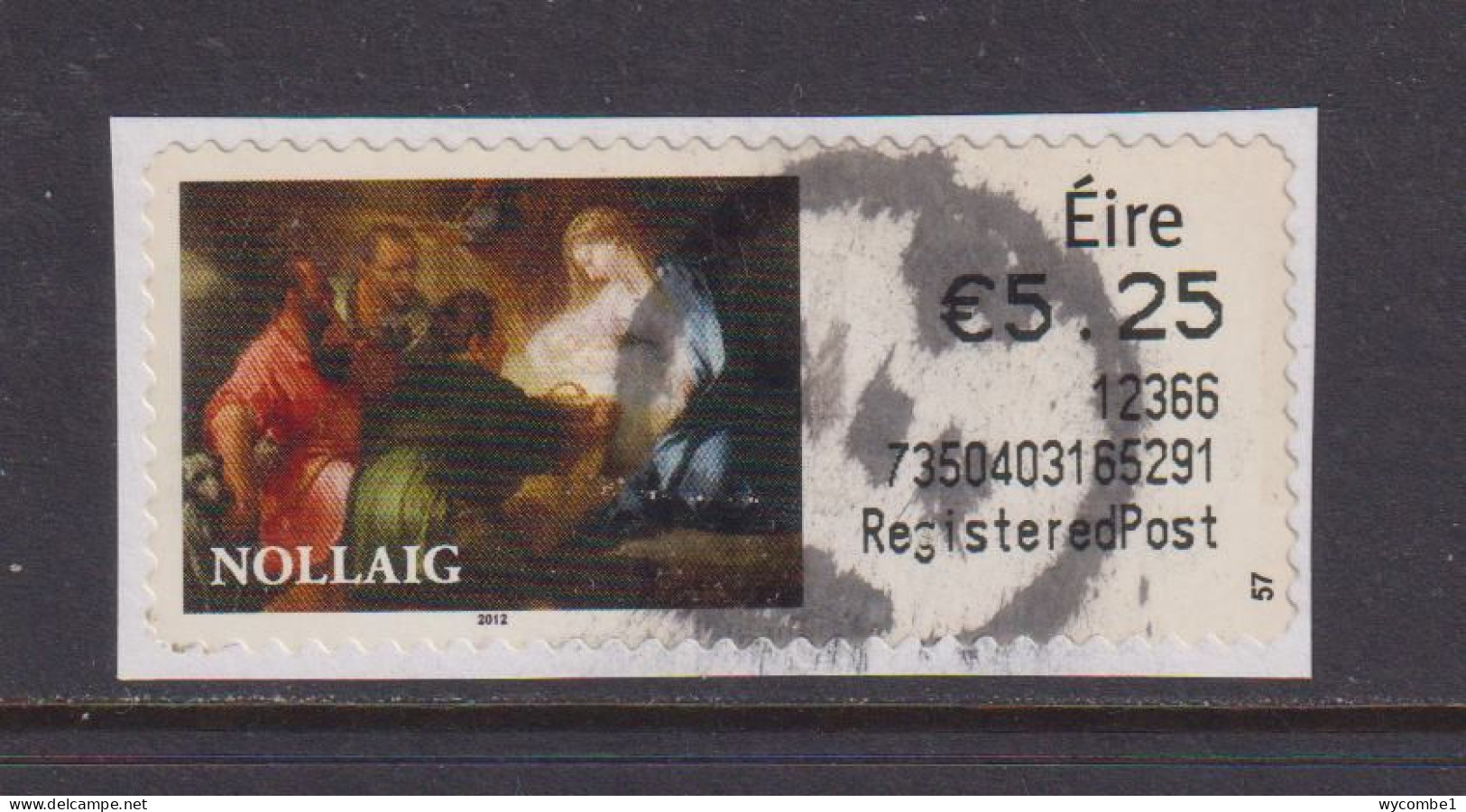 IRELAND  -  2012 Christmas SOAR (Stamp On A Roll)  CDS  Used On Piece As Scan - Oblitérés