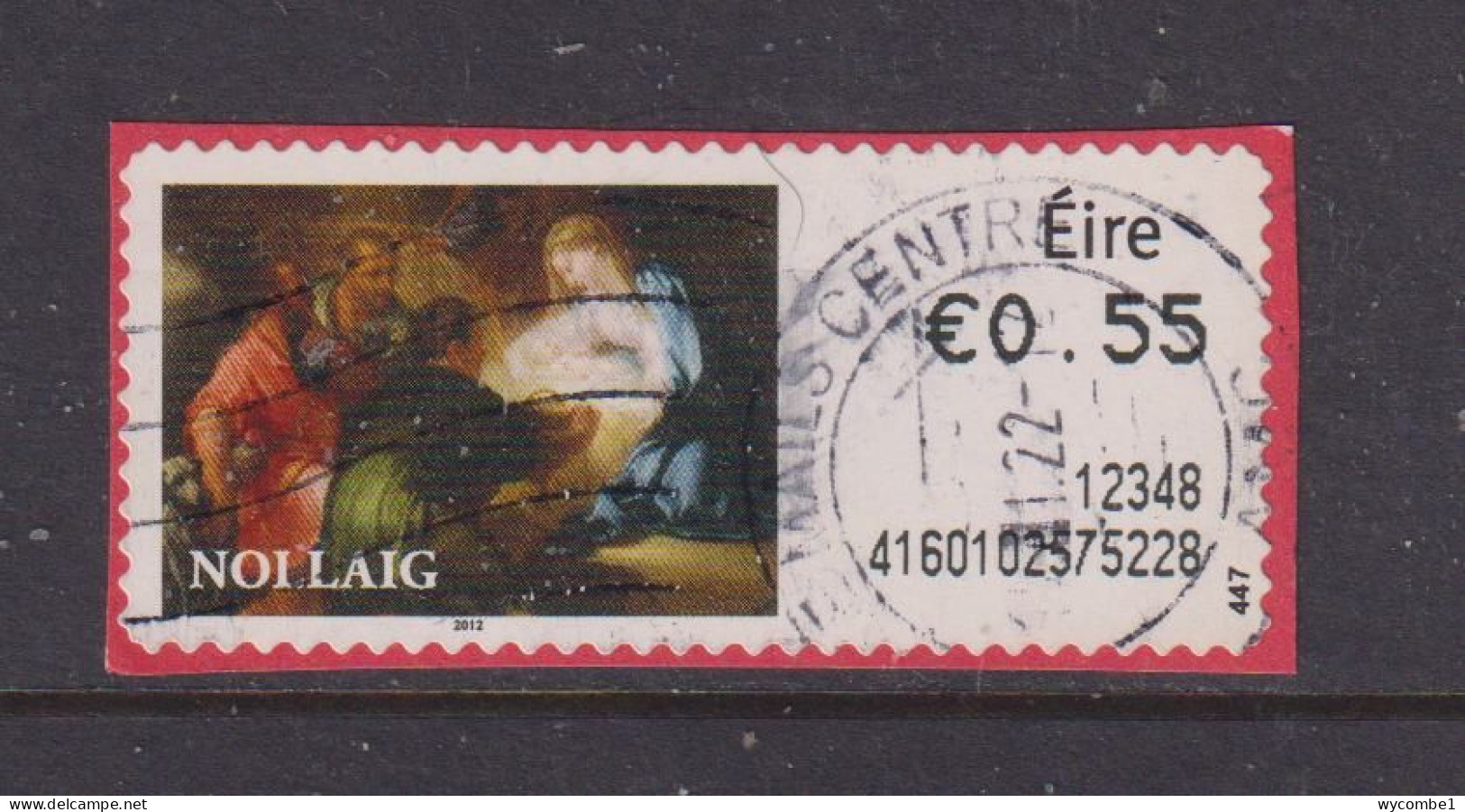 IRELAND  -  2012 Christmas SOAR (Stamp On A Roll)  CDS  Used On Piece As Scan - Used Stamps