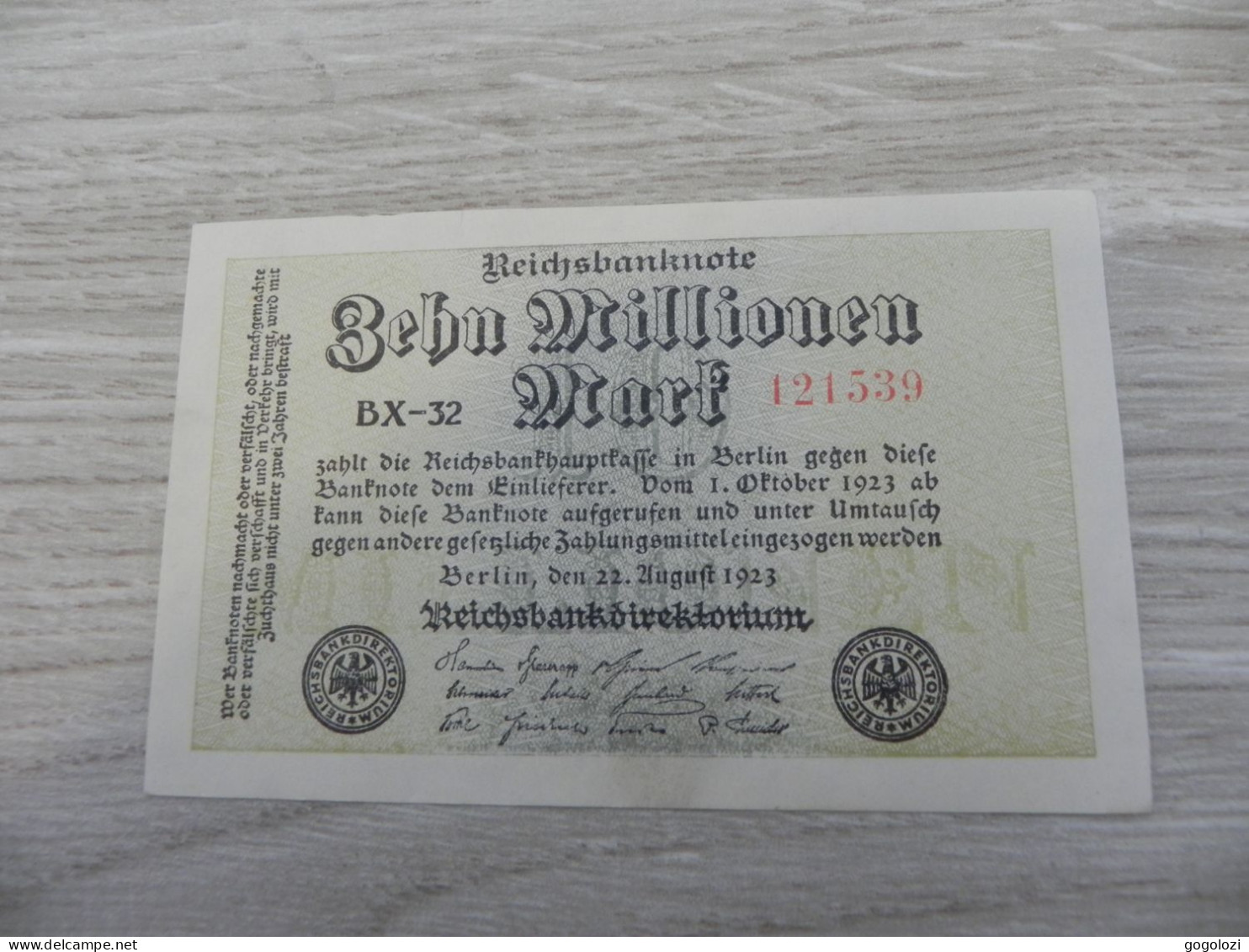 Deutschland Germany 10 Millionen Mark 1923 - 10 Miljoen Mark