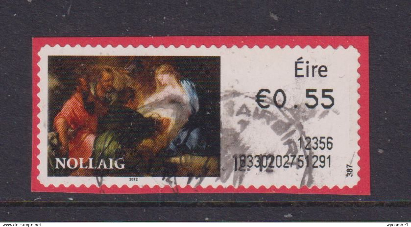 IRELAND  -  2012 Christmas SOAR (Stamp On A Roll)  CDS  Used On Piece As Scan - Oblitérés