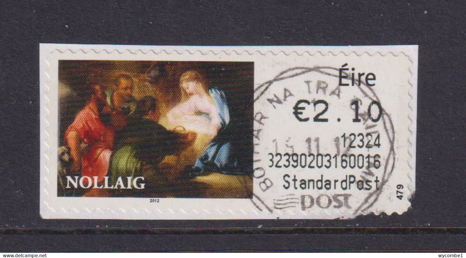 IRELAND  -  2012 Christmas SOAR (Stamp On A Roll)  CDS  Used On Piece As Scan - Used Stamps