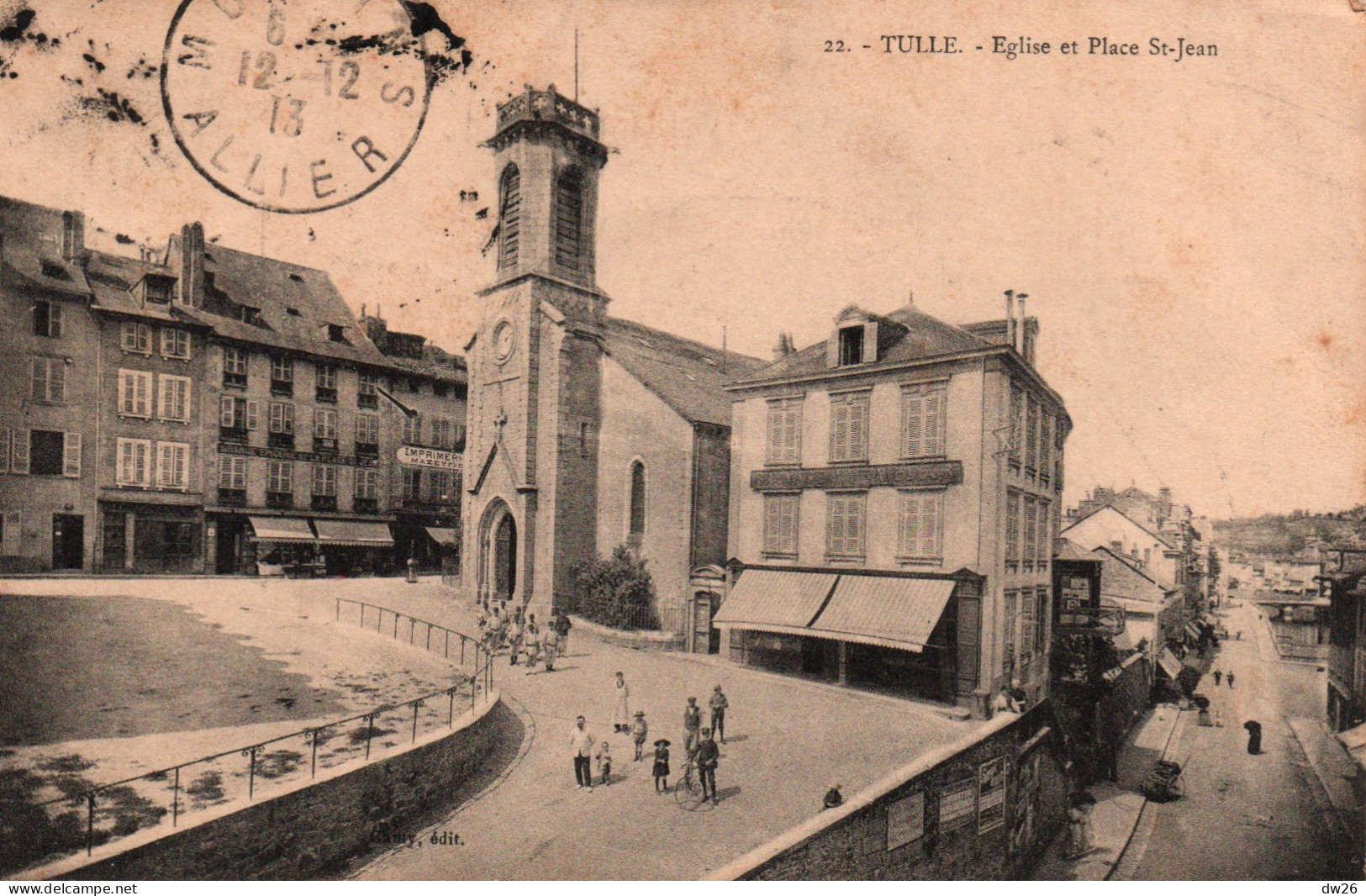 Tulle (Corrèze) L'Eglise Et La Place St Saint Jean - Edition Gamy - Carte N° 22 - Tulle