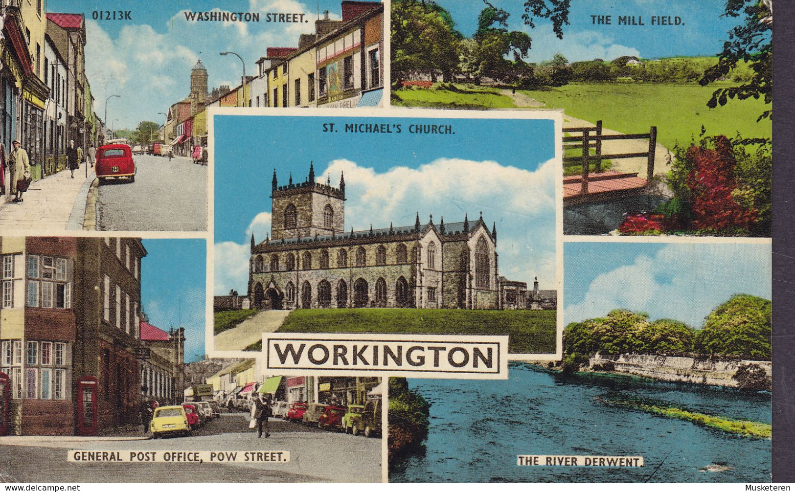 United Kingdom PPC Workington Cumberland WORKINGTON 1967 BALLERUP Denmark 5c. QE II. Stamp (2 Scans) - Workington