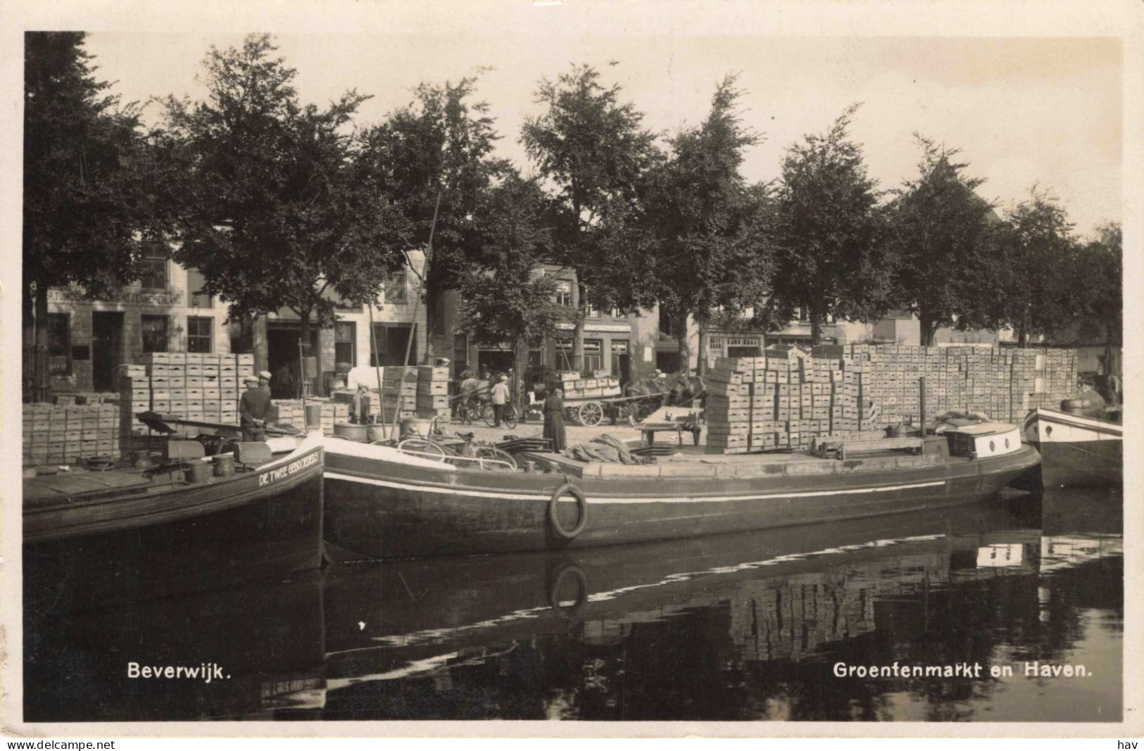 Beverwijk Groentenmarkt En Haven Schip 1893 - Beverwijk