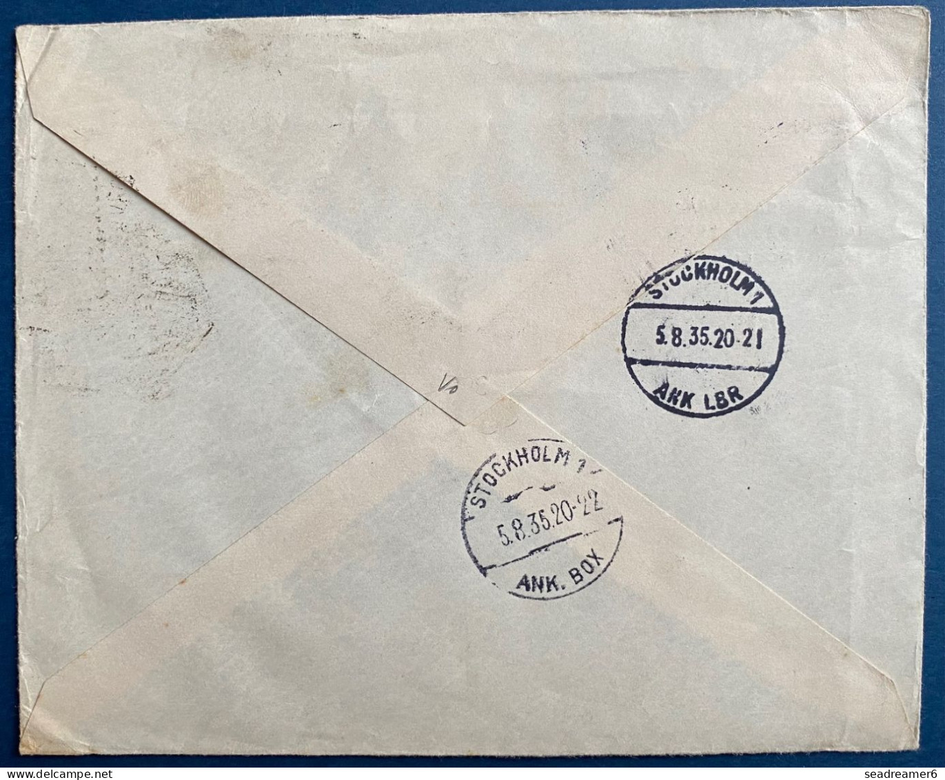 España 1935 Carta EXPRESS Correo Aero De BARCELONA Por STOCKHOLM  TTB - Cartas & Documentos