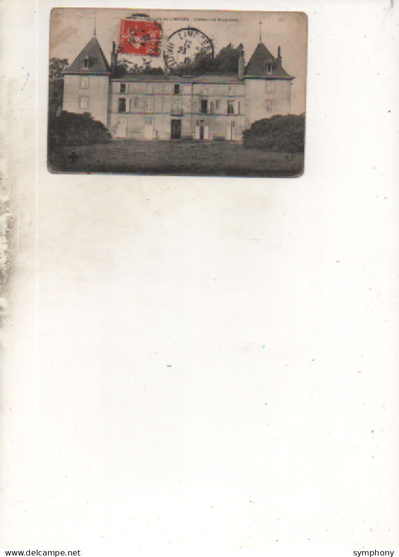 87. CPA - PANAZOL - Chateau De Morpiénas - 1917 - Scan Du Verso - - Panazol