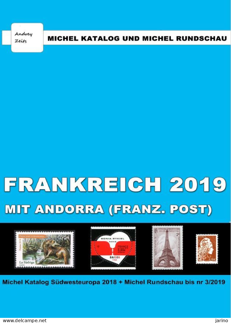 Michel Catalogue France + Andorra /Fr./ 2019 Via PDF On CD, 552 Pages, 237 MB - Deutsch