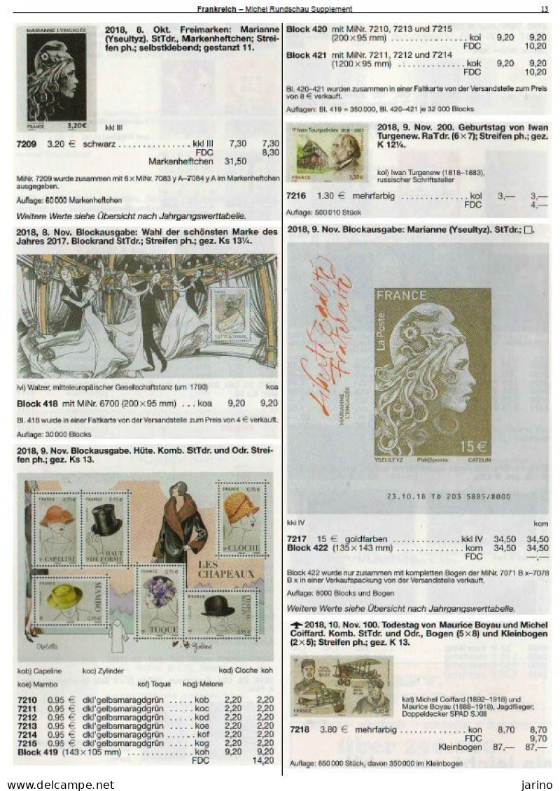 Michel Catalogue France + Andorra /Fr./ 2019 Via PDF On CD, 552 Pages, 237 MB - Allemand