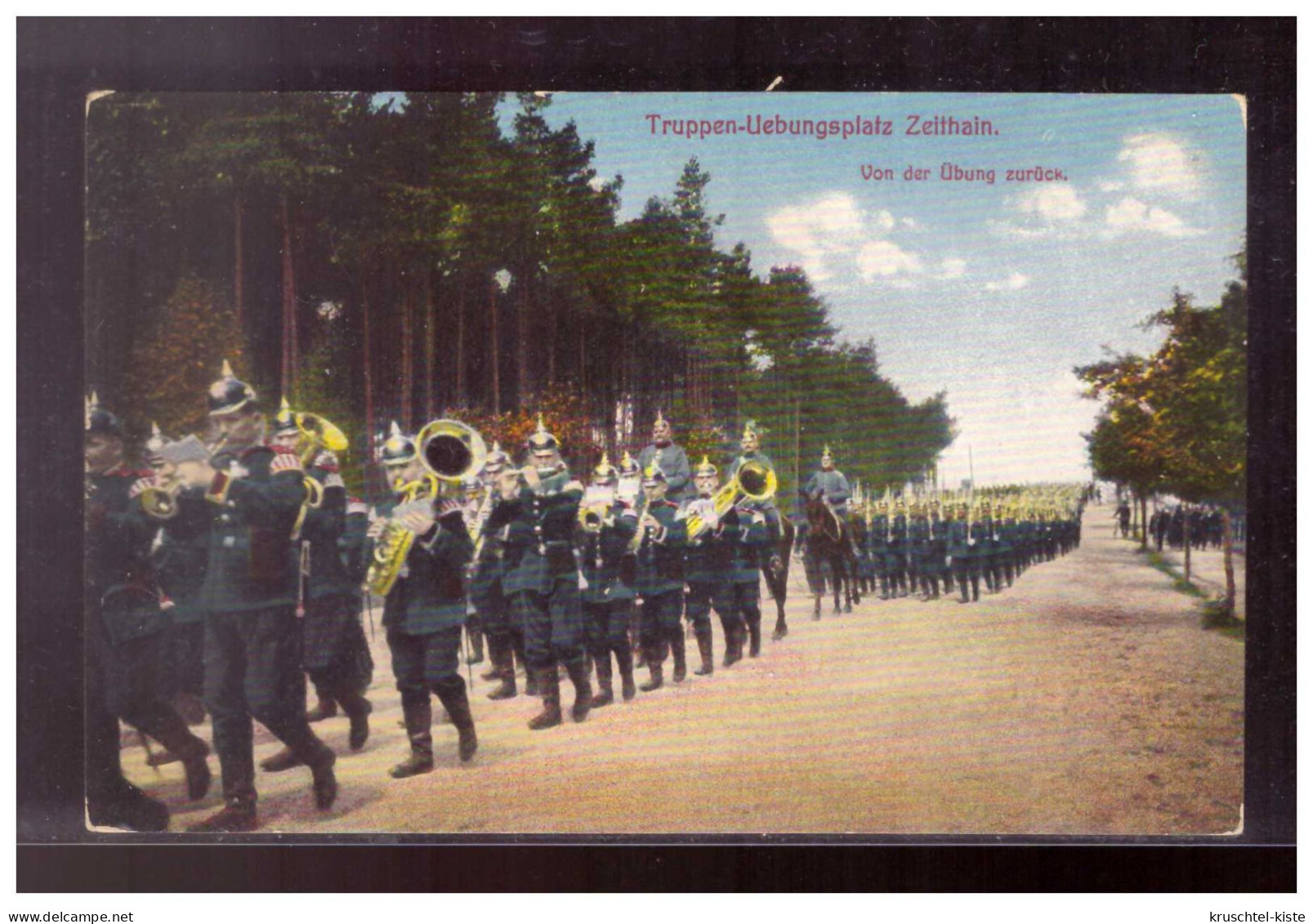 DT-Reich (021684) Propaganda Postkarte, Truppenübungsplatz Zeithain, Von Der Übung Zurück, Ungebraucht - Zeithain