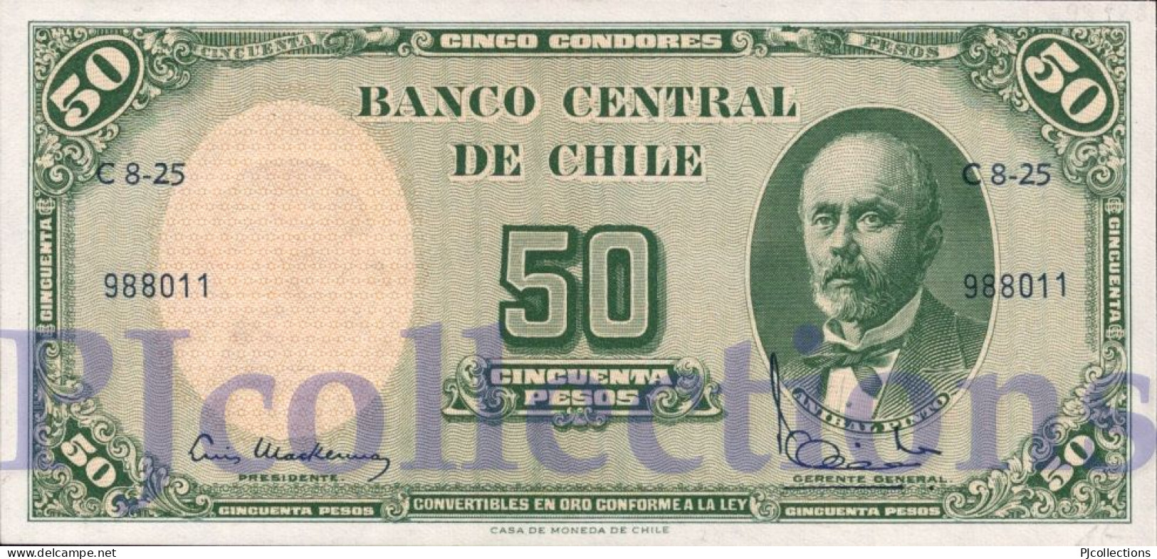 CHILE 5 CENTESIMOS 1960/1961 PICK 126b UNC - Cile