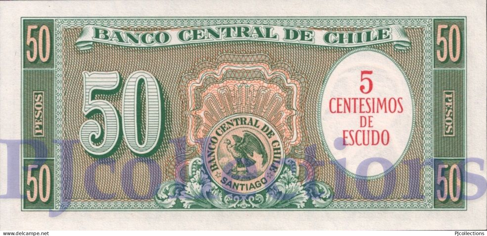 CHILE 5 CENTESIMOS 1960/1961 PICK 126b UNC - Cile
