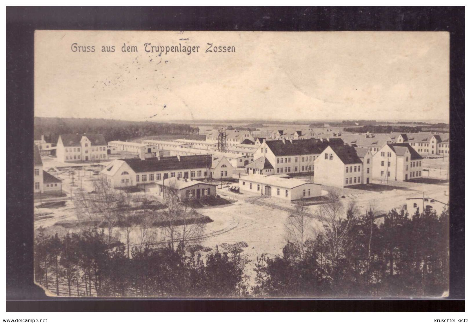 DT-Reich (021689) Propaganda Postkarte, Gruß Aus Dem Truppenlager Zossen, Eckfehler, Gelaufen 16.4.1915 - Zossen