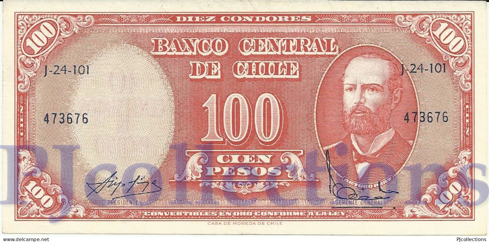 CHILE 10 CENTESIMOS 1960/1961 PICK 127a AUNC - Chile