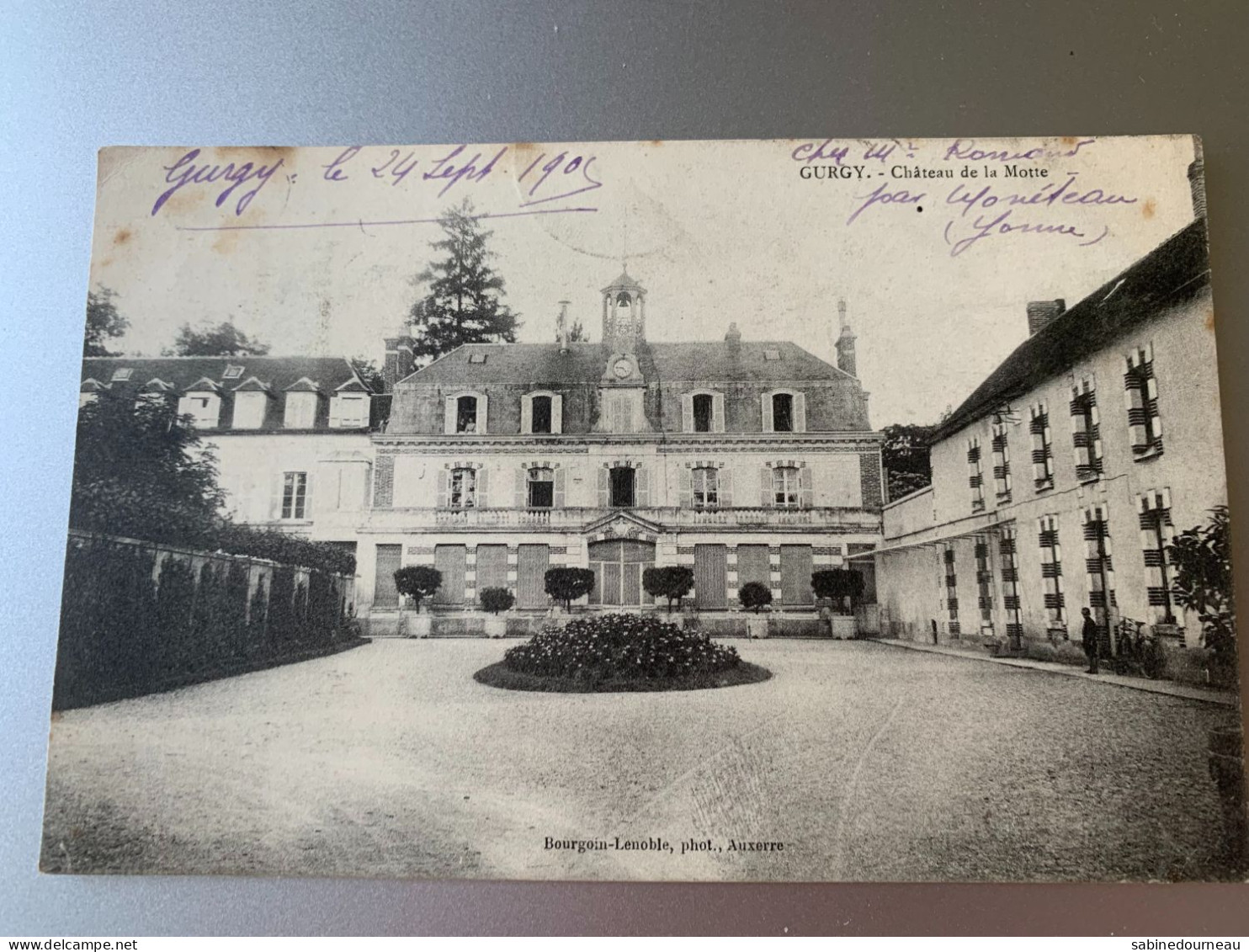 GURGY CHATEAU DE LA MOTTE BOURGOIN-LENOBLE PHOT 89 YONNE CPA 1905 - Gurgy