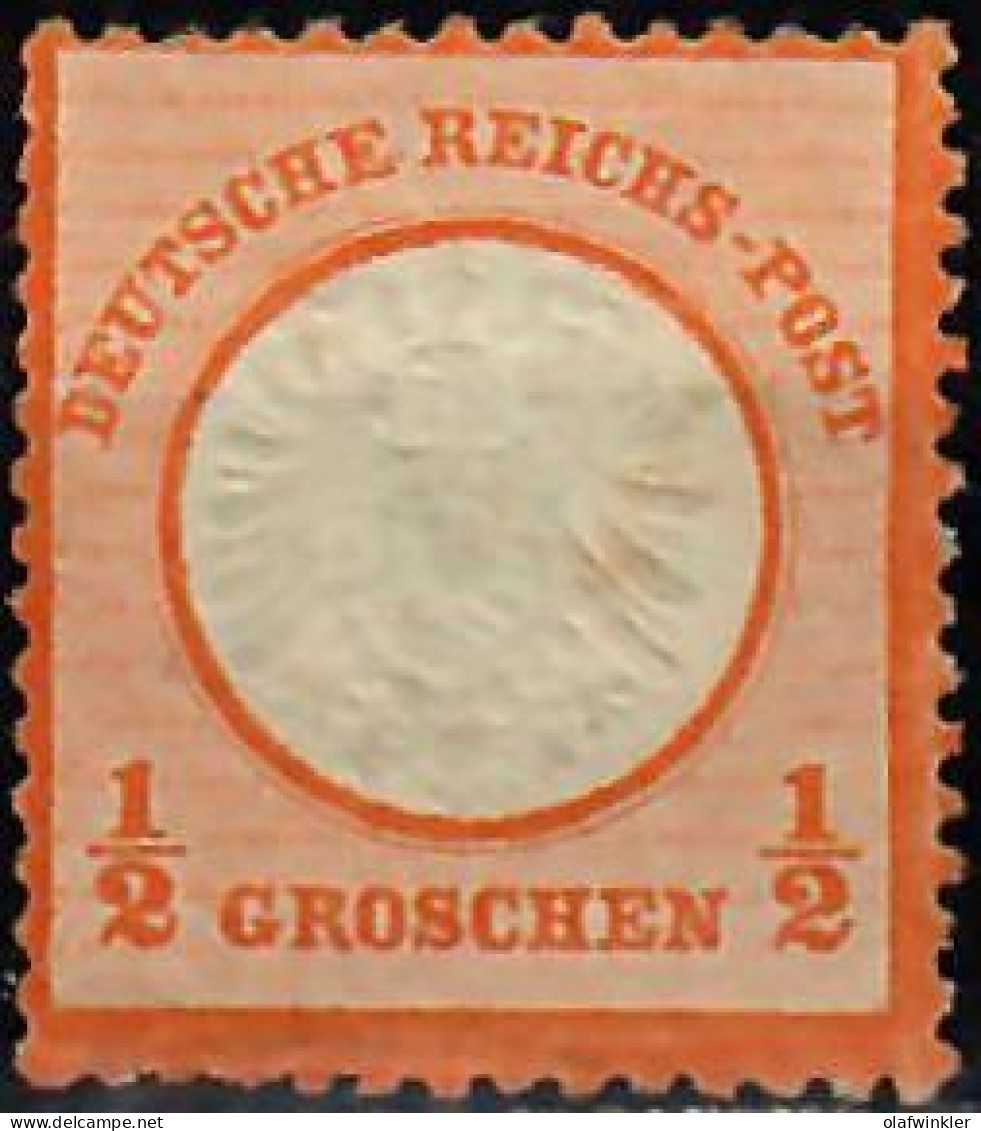 1872 Adler Mit Großem Brustschild 1/2 Gr Mi 18 / Sc 16 / YT 15 Ungebraucht OG / Neuf Sans Gomme / MNG [zro] - Unused Stamps