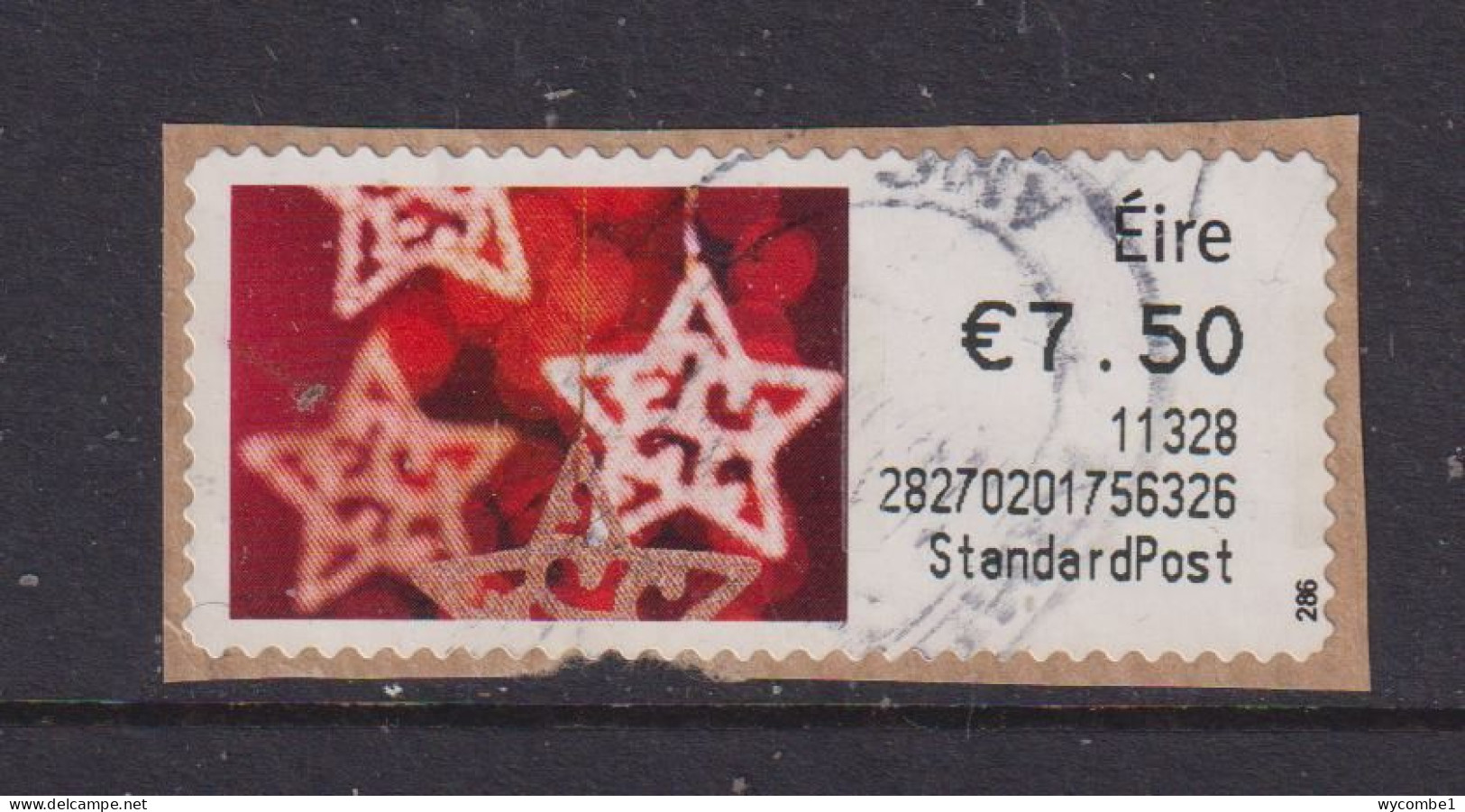 IRELAND  -  2011 Christmas SOAR (Stamp On A Roll)  Used On Piece As Scan - Usados