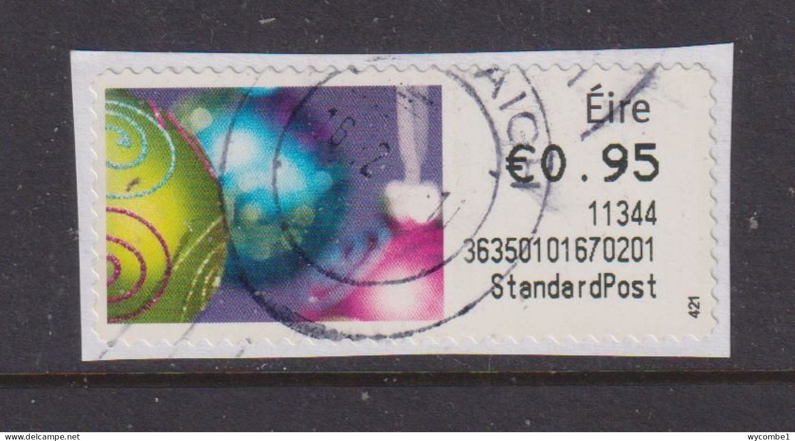 IRELAND  -  2011 Christmas SOAR (Stamp On A Roll)  Used On Piece As Scan - Usados