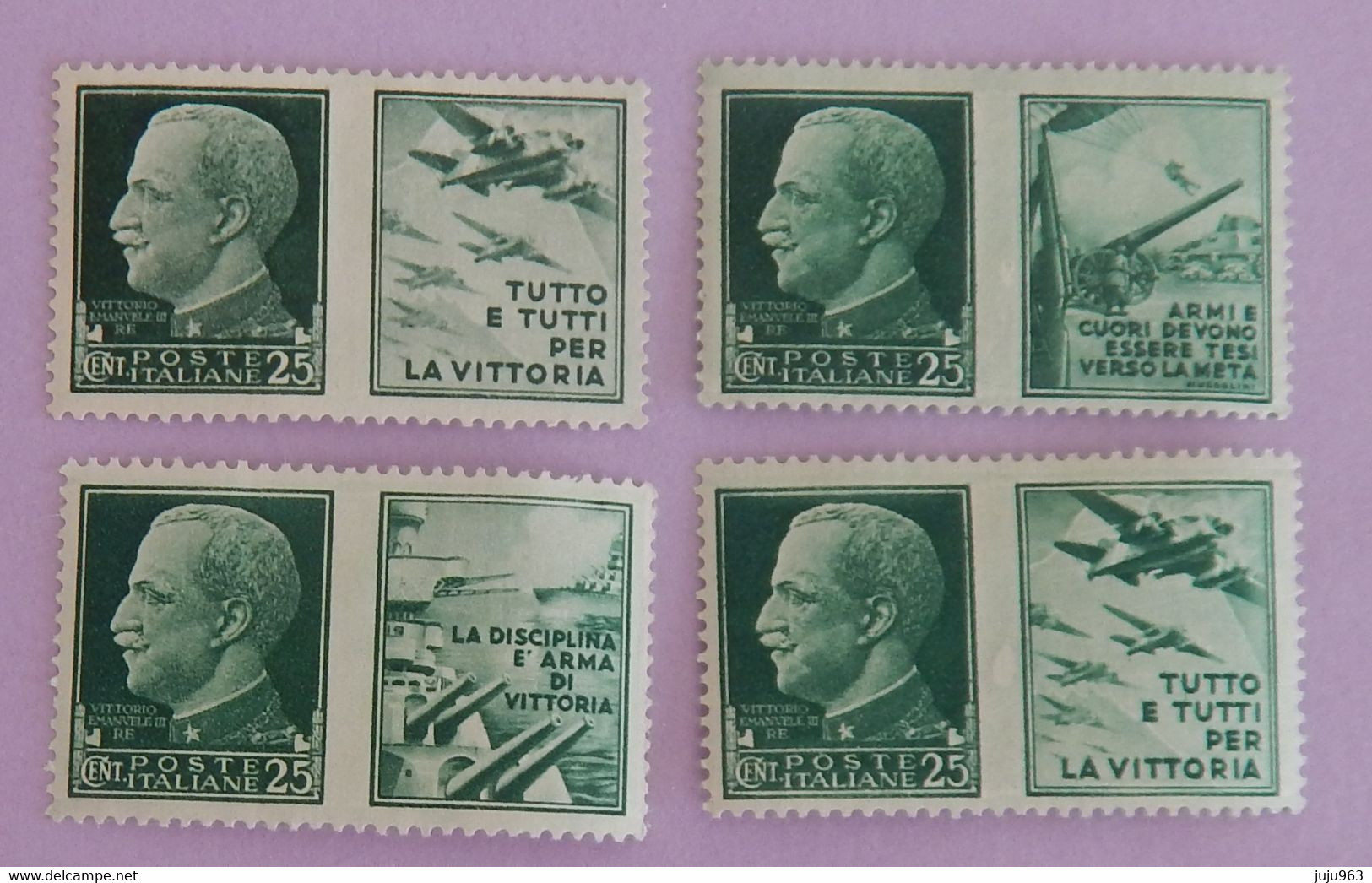 ITALIE PROPAGANDE DE GUERRE  MI 304 P/1+304 P/2+ 2 X 304 P3 NEUFS(*)MNG  ANNEE 1942 - Propagande De Guerre