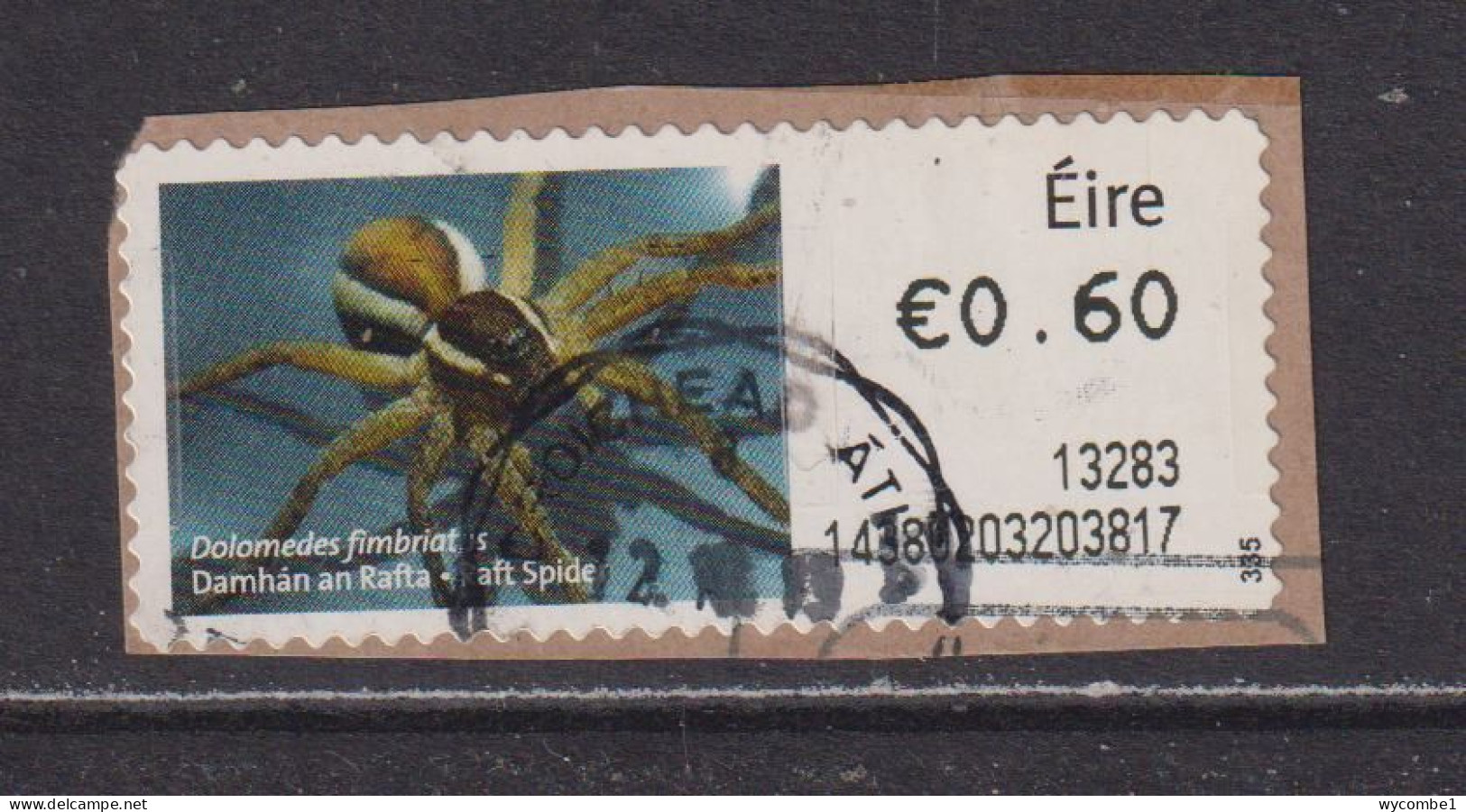 IRELAND  -  2012 Raft Spider SOAR (Stamp On A Roll)  CDS  Used On Piece As Scan - Usados