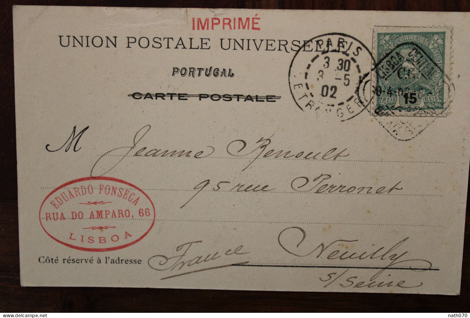 1902 Ak Cpa Thomar  Margem Do Rio Nabao Portugal Imprimé Cover - Briefe U. Dokumente