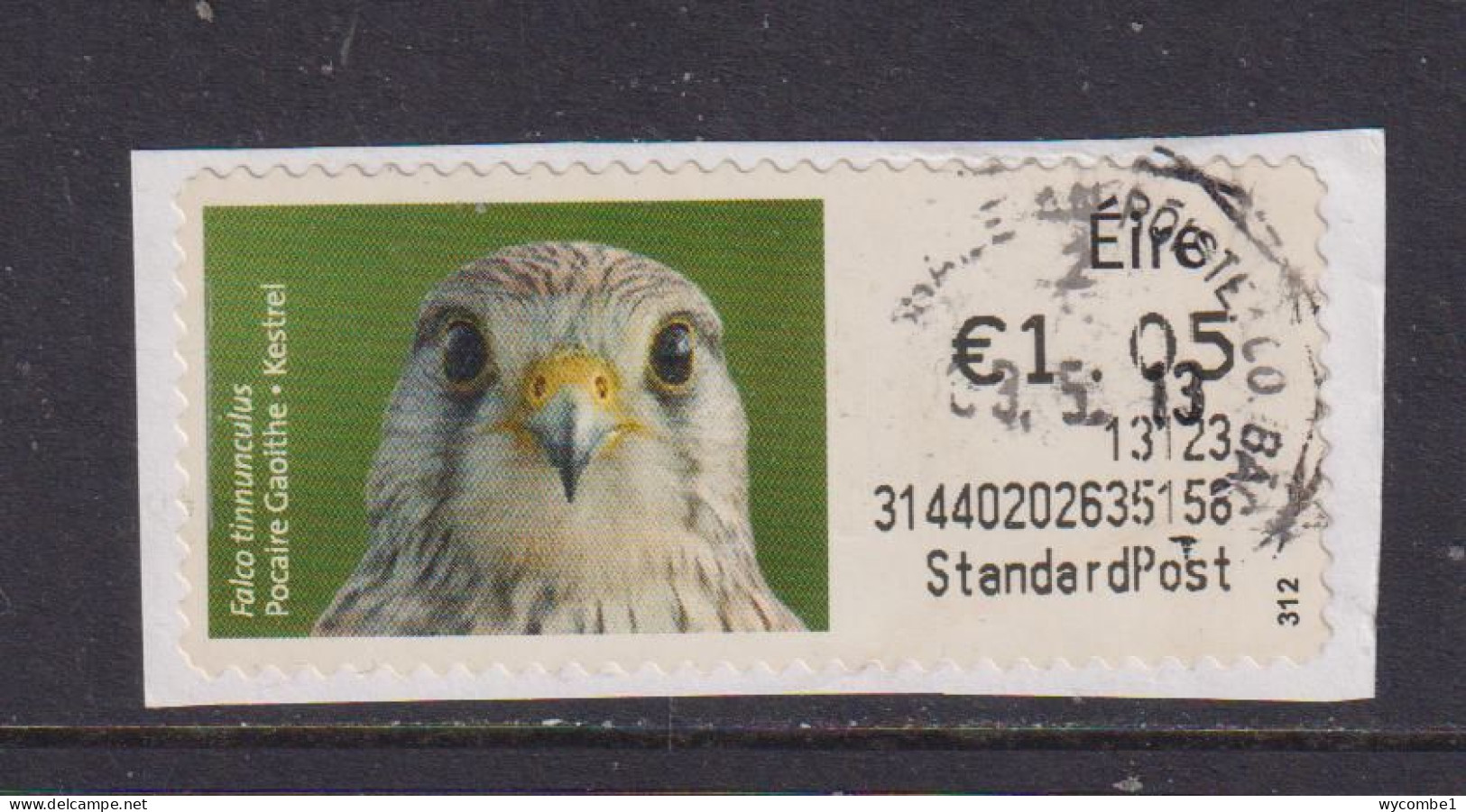 IRELAND  -  2012 Kestrel SOAR (Stamp On A Roll)  CDS  Used On Piece As Scan - Usados