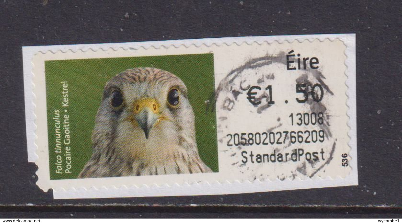 IRELAND  -  2012 Kestrel SOAR (Stamp On A Roll)  CDS  Used On Piece As Scan - Oblitérés