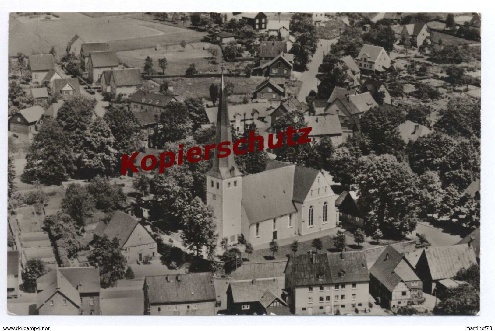 5910 Ferndorf Kreuztal Luftfoto Ev. Laurentiuskirche 1959 Kr Siegen-Wittgenstein - Kreuztal