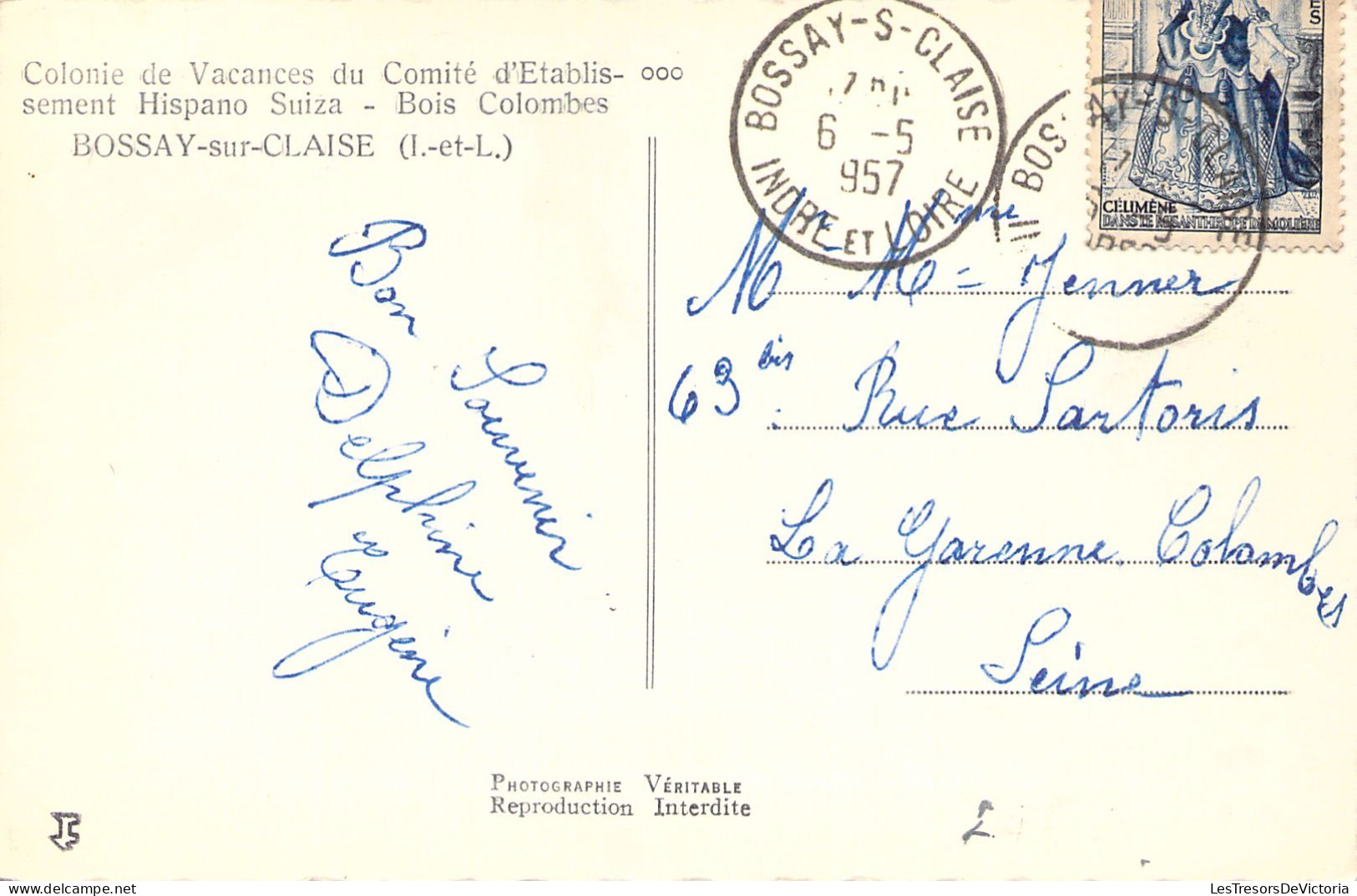 FRANCE - 37 - BOSSAY SUR CLAISE - Colonie De Vacances Du Comité D'établissement Hispano Suiza - Carte Postale Animée - Other & Unclassified