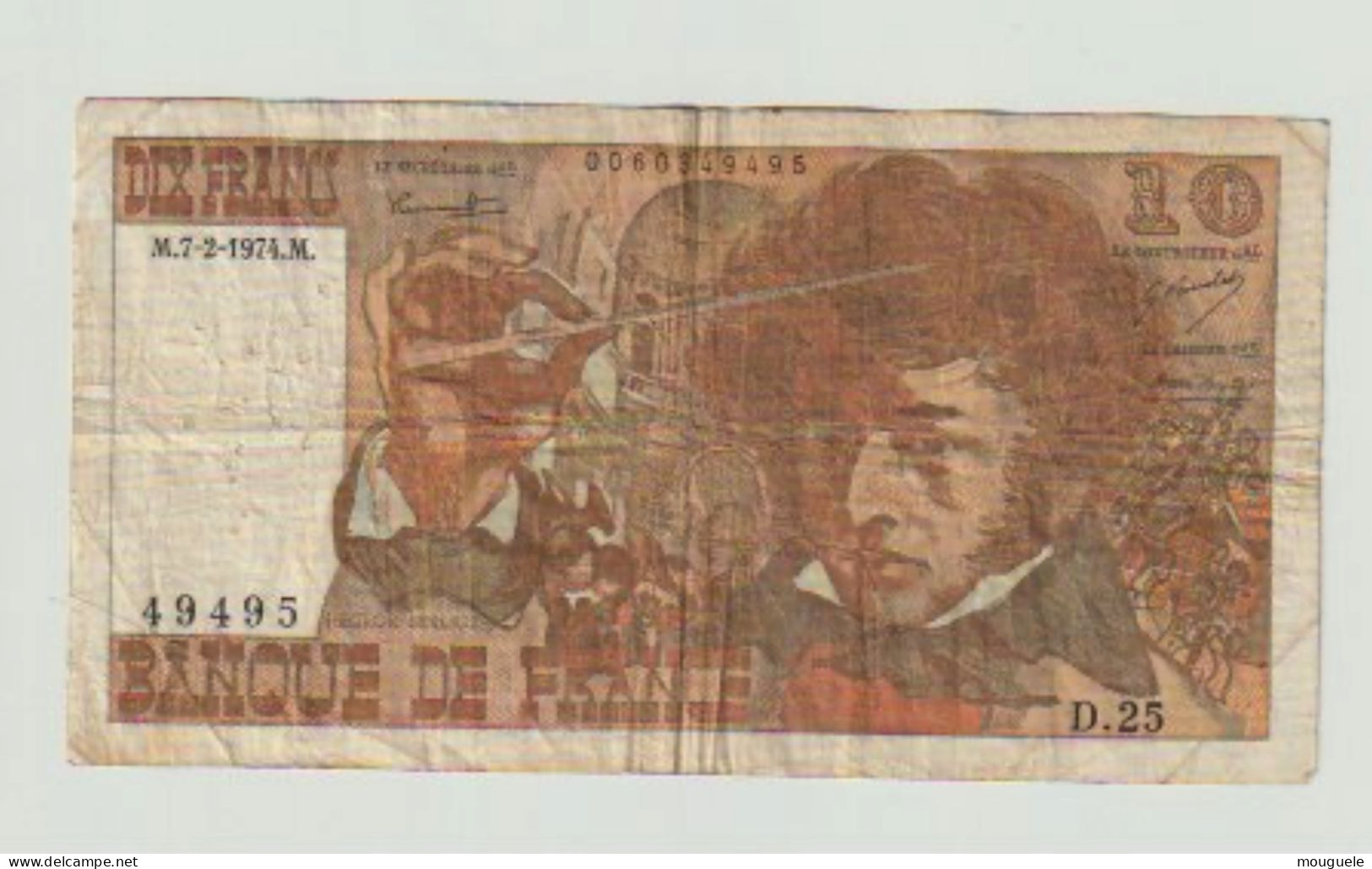 10 Francs Berlioz 7-02-1974 - 10 F 1972-1978 ''Berlioz''