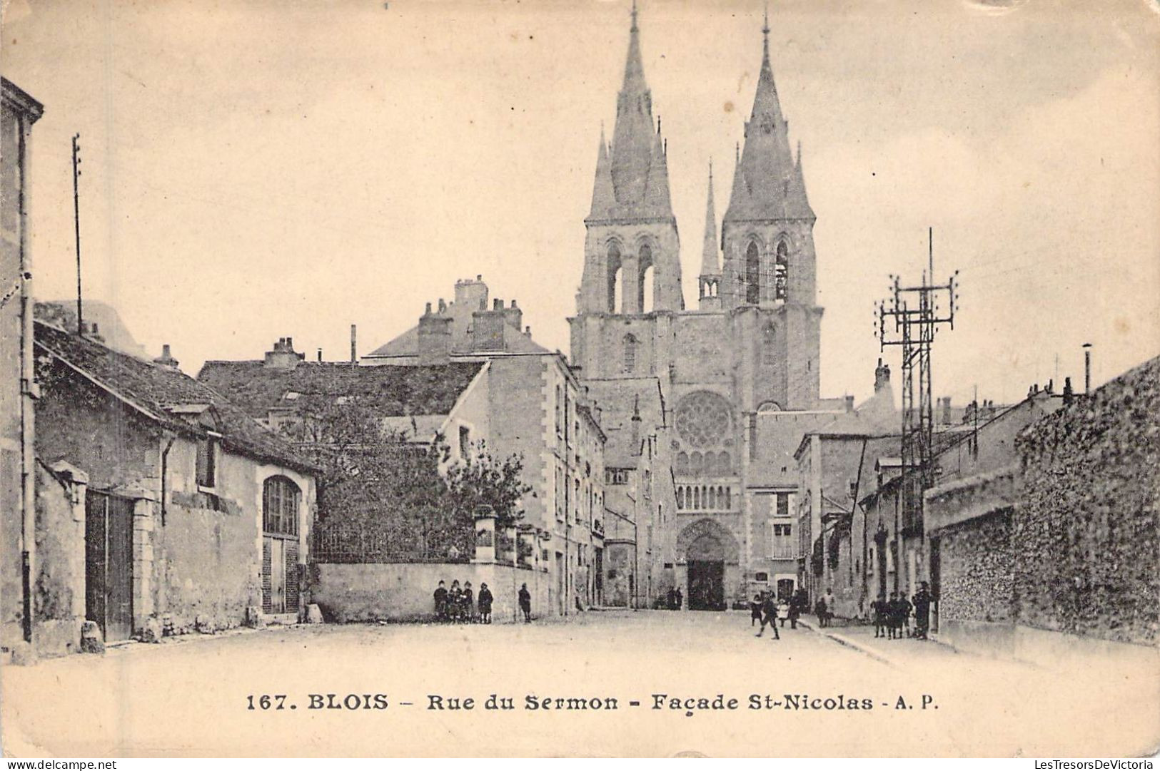 FRANCE - 41 - BLOIS - Rue Du Sermon - Façade St Nicolas - Carte Postale Ancienne - Blois