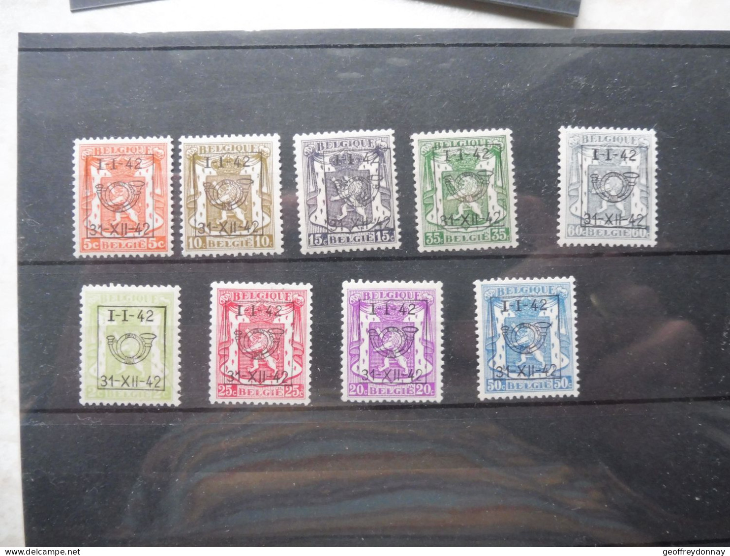Belgique Belgie Preo 22   ( 1942 ) Pre 475/483 Mnh **  Série Parfaite / Perfect - Typo Precancels 1936-51 (Small Seal Of The State)