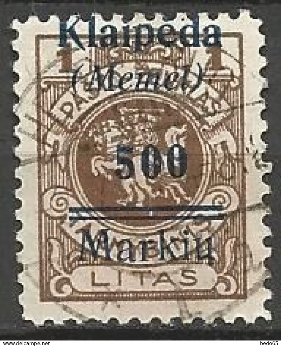 MEMEL Occupation Lituanienne N° 100 OBL - Used Stamps