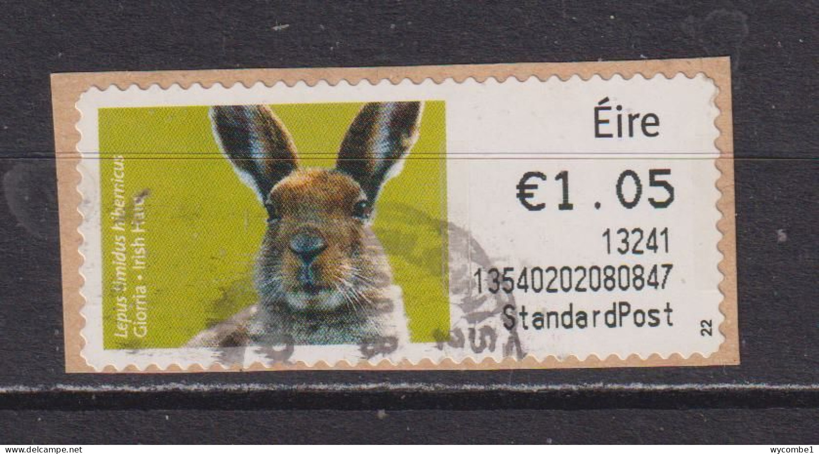 IRELAND  -  2012 Irish Hare SOAR (Stamp On A Roll)  CDS  Used On Piece As Scan - Used Stamps