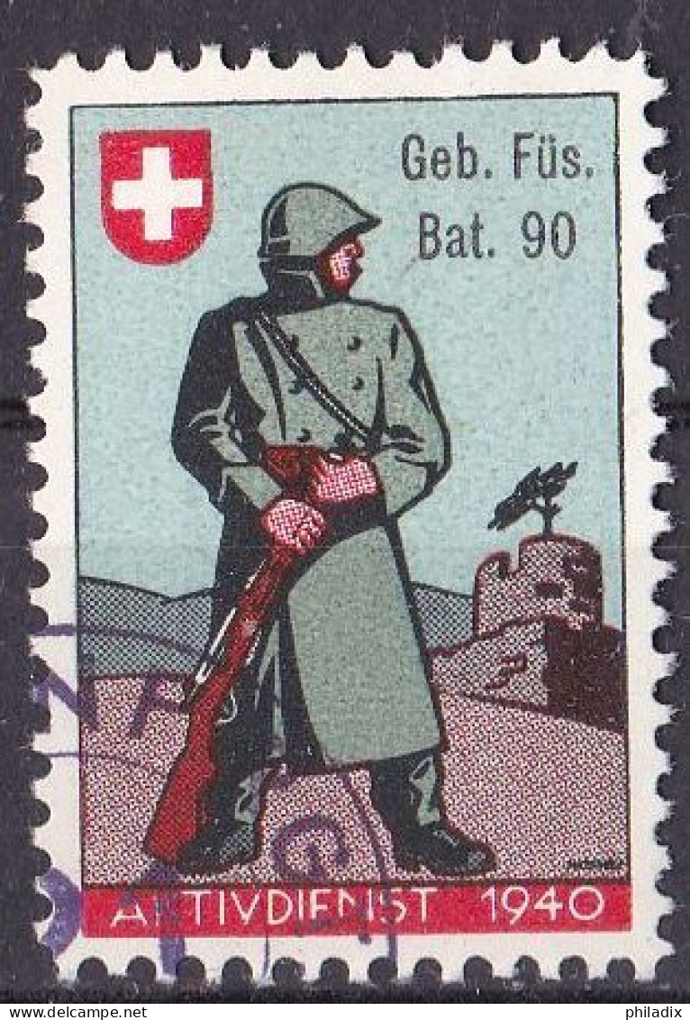 Schweiz Soldatenmarke O/used (A3-24) - Vignetten