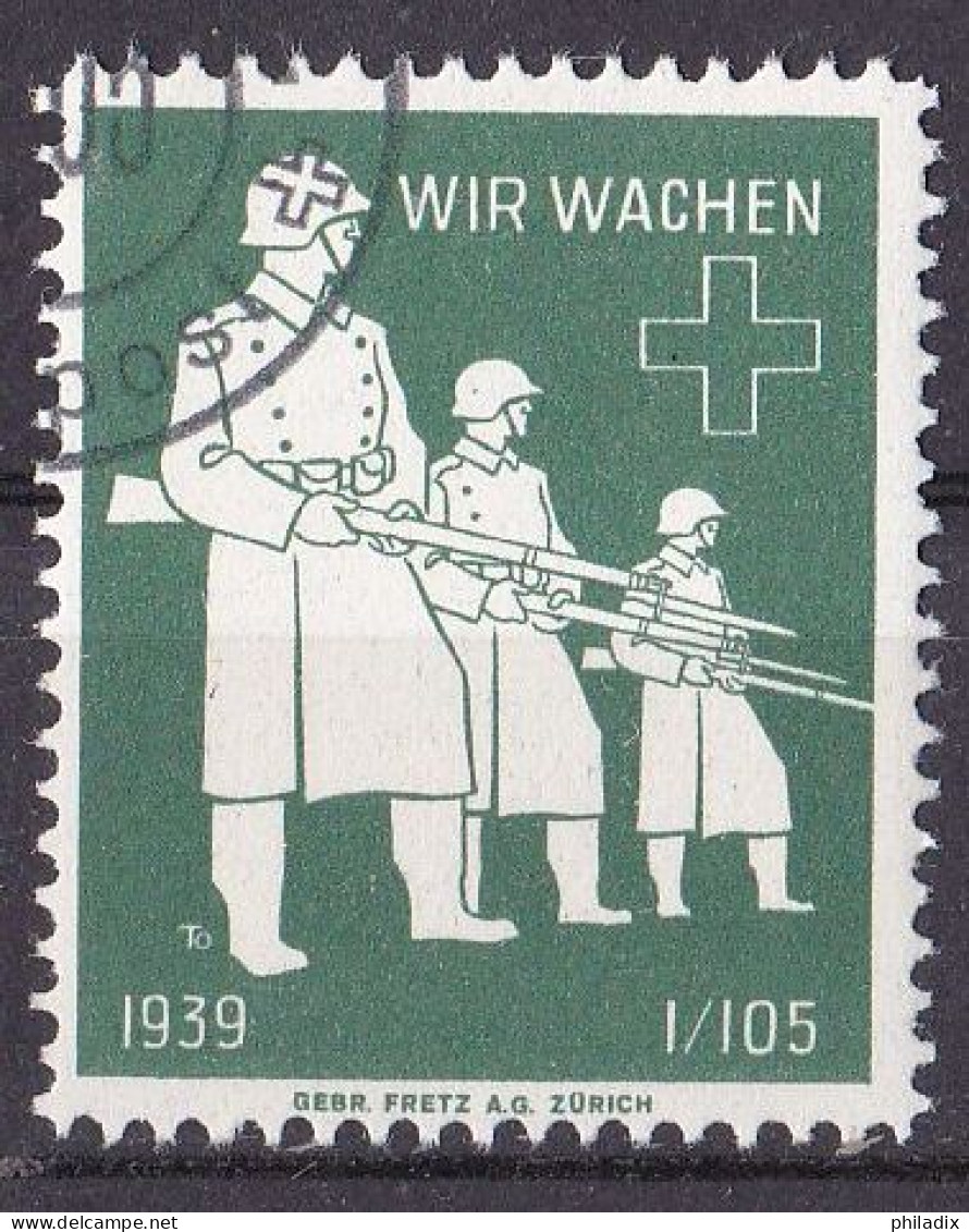 Schweiz Soldatenmarke O/used (A3-24) - Vignetten