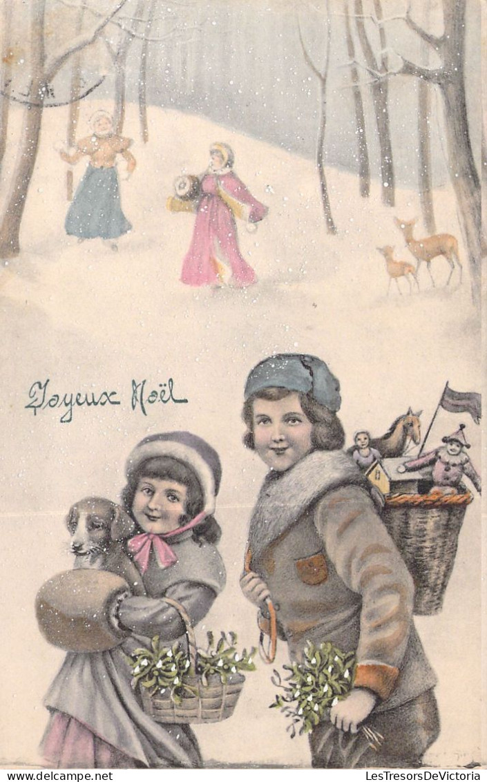 Noël - Cartes Viennoise - Enfant Hôte Et Jouets - Illustration - Carte Postale Animée - Andere & Zonder Classificatie