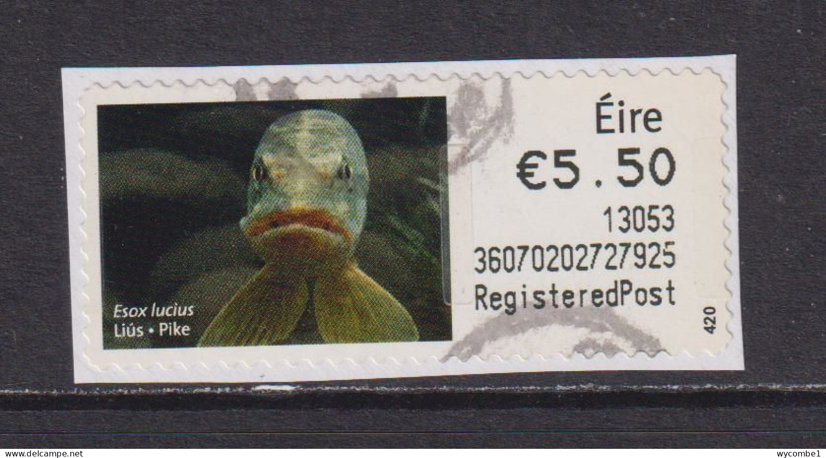 IRELAND  -  2012 Pike SOAR (Stamp On A Roll)  CDS  Used On Piece As Scan - Gebraucht