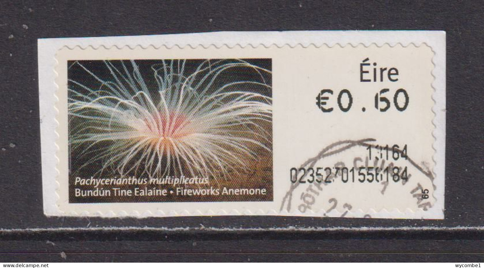 IRELAND  -  2012 Fireworks Anemone SOAR (Stamp On A Roll)  CDS  Used On Piece As Scan - Gebraucht