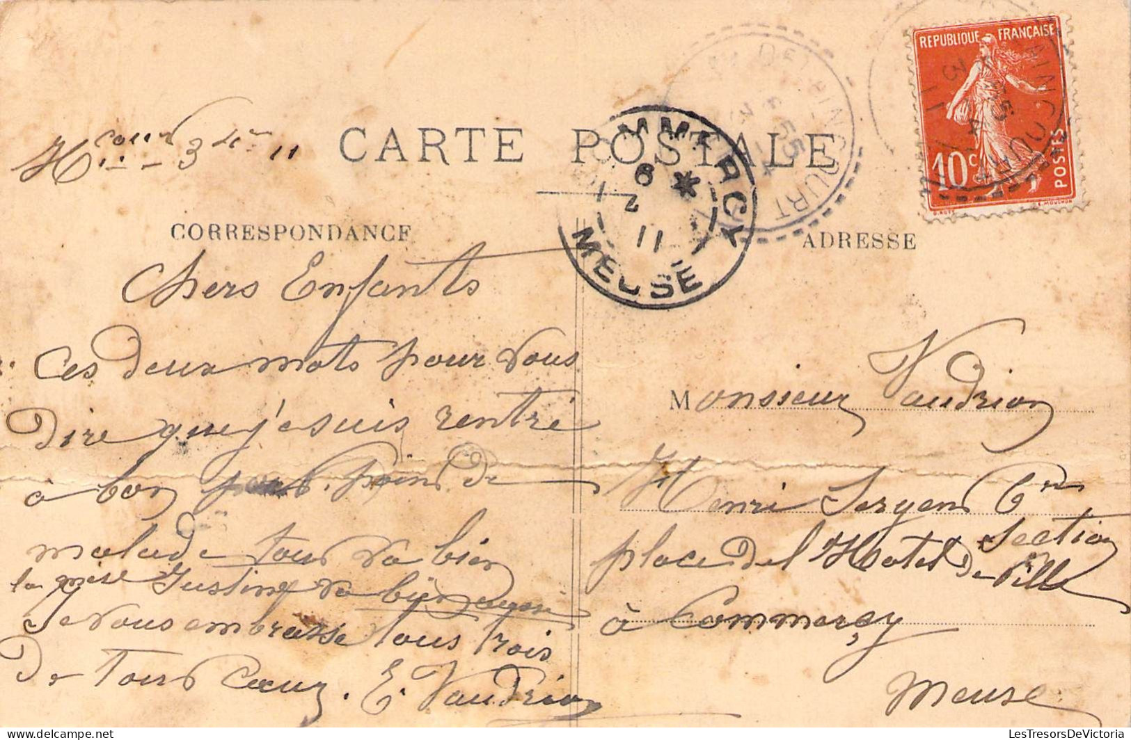 FRANCE - 55 - HOUDELAINCOURT - Grande Rue - Edit Rex - Carte Postale Ancienne - Andere & Zonder Classificatie