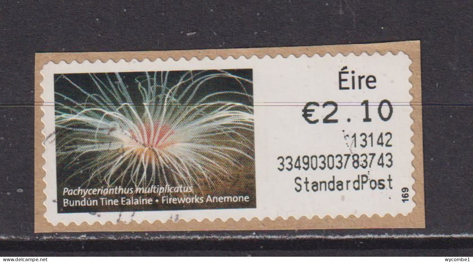 IRELAND  -  2012 Fireworks Anemone SOAR (Stamp On A Roll)  CDS  Used On Piece As Scan - Used Stamps