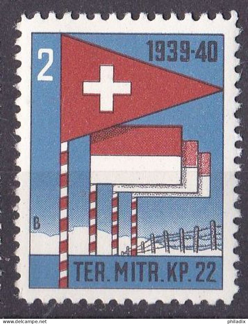 Schweiz Soldatenmarke **/MNH (A3-24) - Vignetten