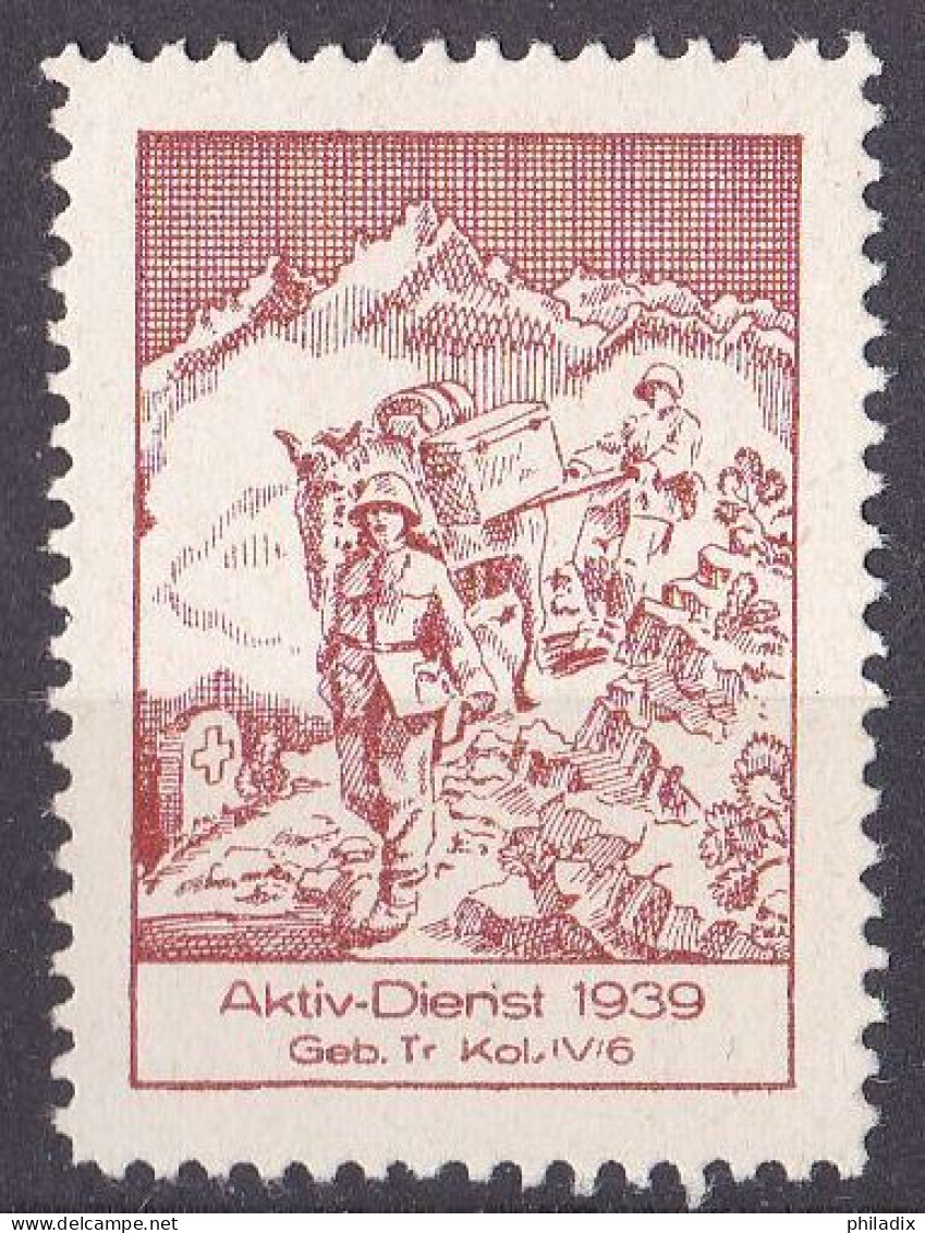 Schweiz Soldatenmarke **/MNH (A3-24) - Vignetten