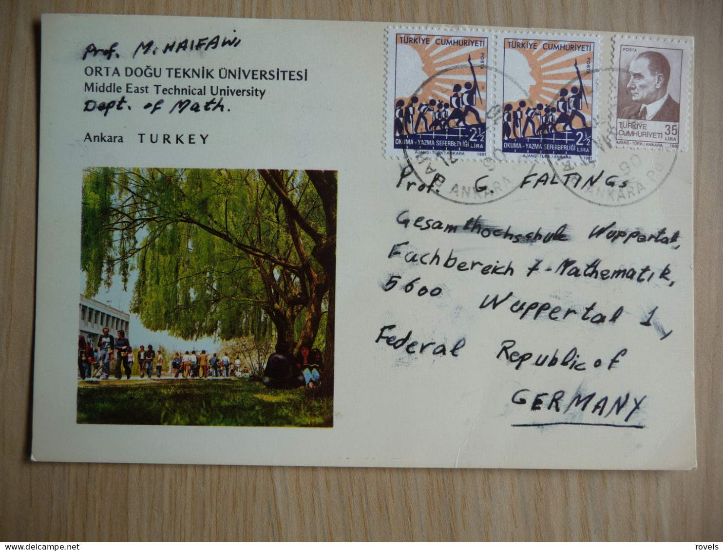 (8) TURKIJE CARD 1984 SENT TO DUITSLAND. - Covers & Documents