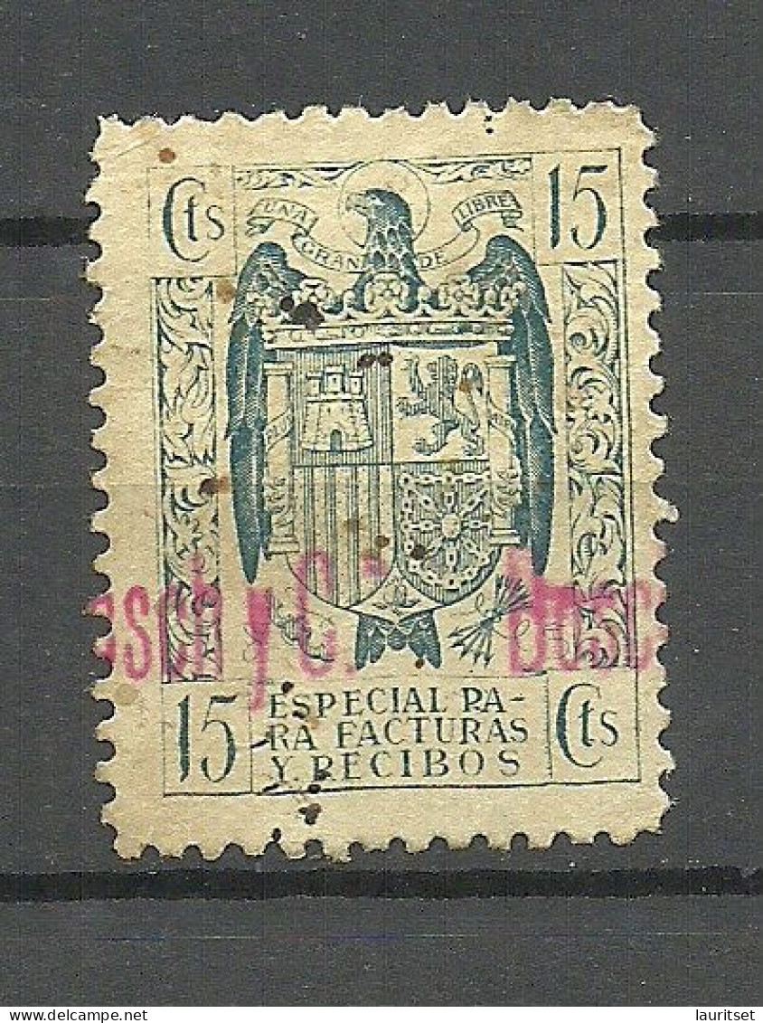 SPAIN Espana Especial Rara Facturas Y Recibos 15 Cts. O Tax Fiscal Gebührenmarke - Postage-Revenue Stamps